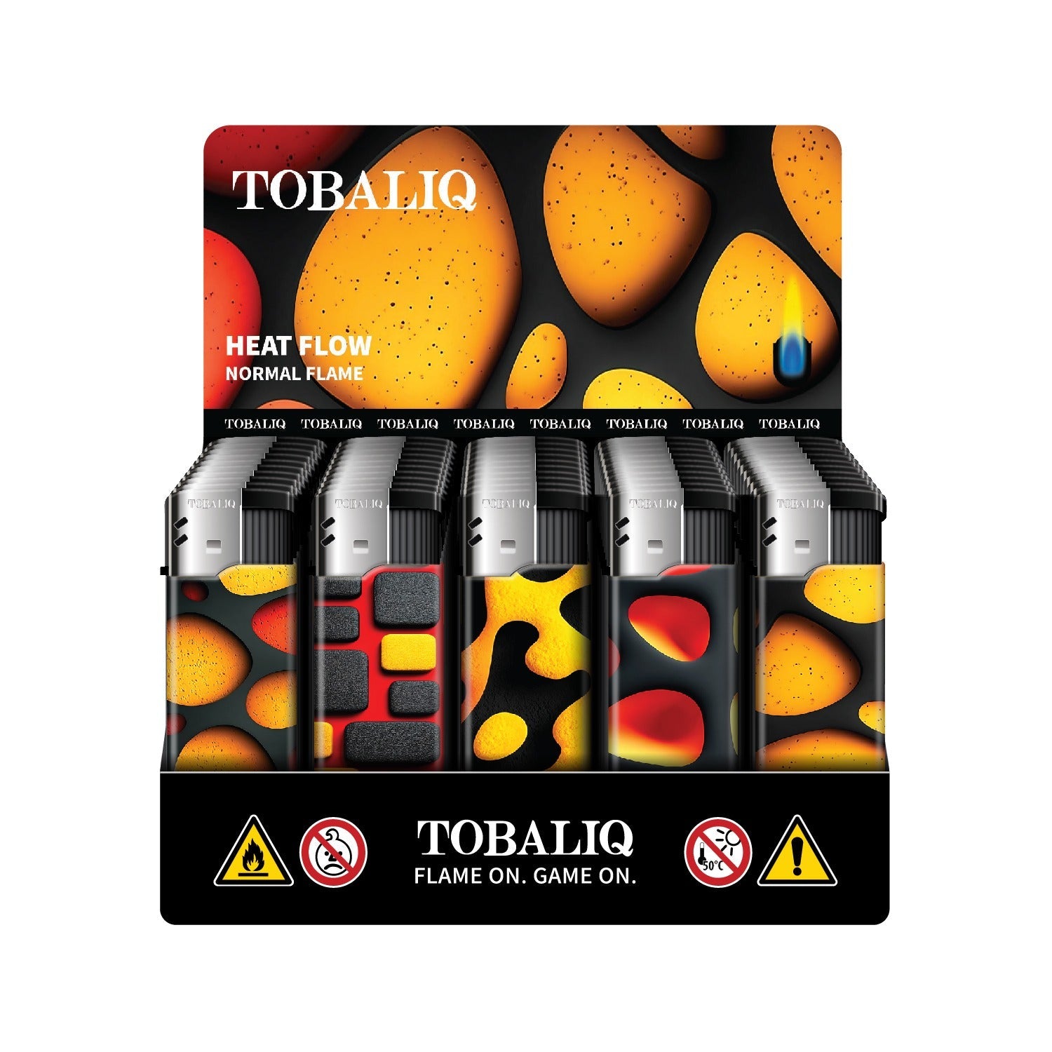 TOBALIQ Feuerzeug HEAT FLOW Display