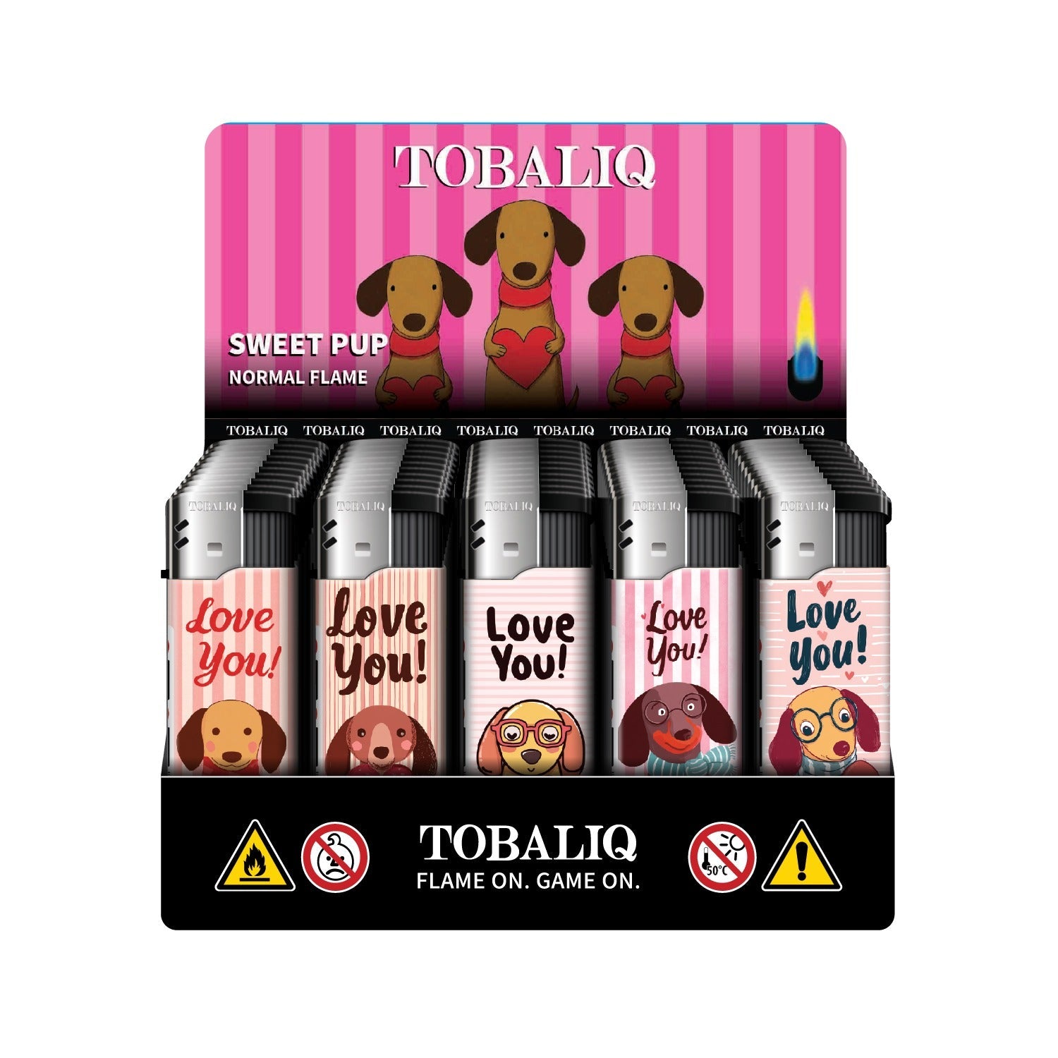 TOBALIQ Feuerzeug SWEET PUP Display