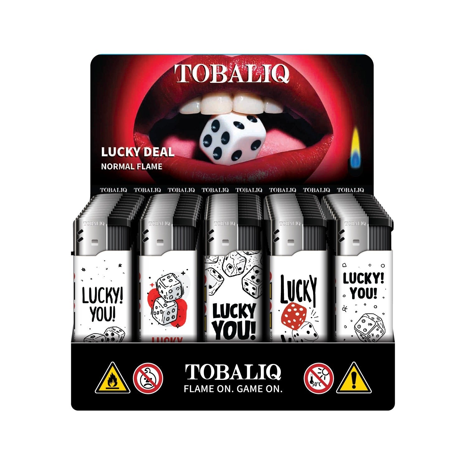 TOBALIQ Feuerzeug LUCKY DEAL Display