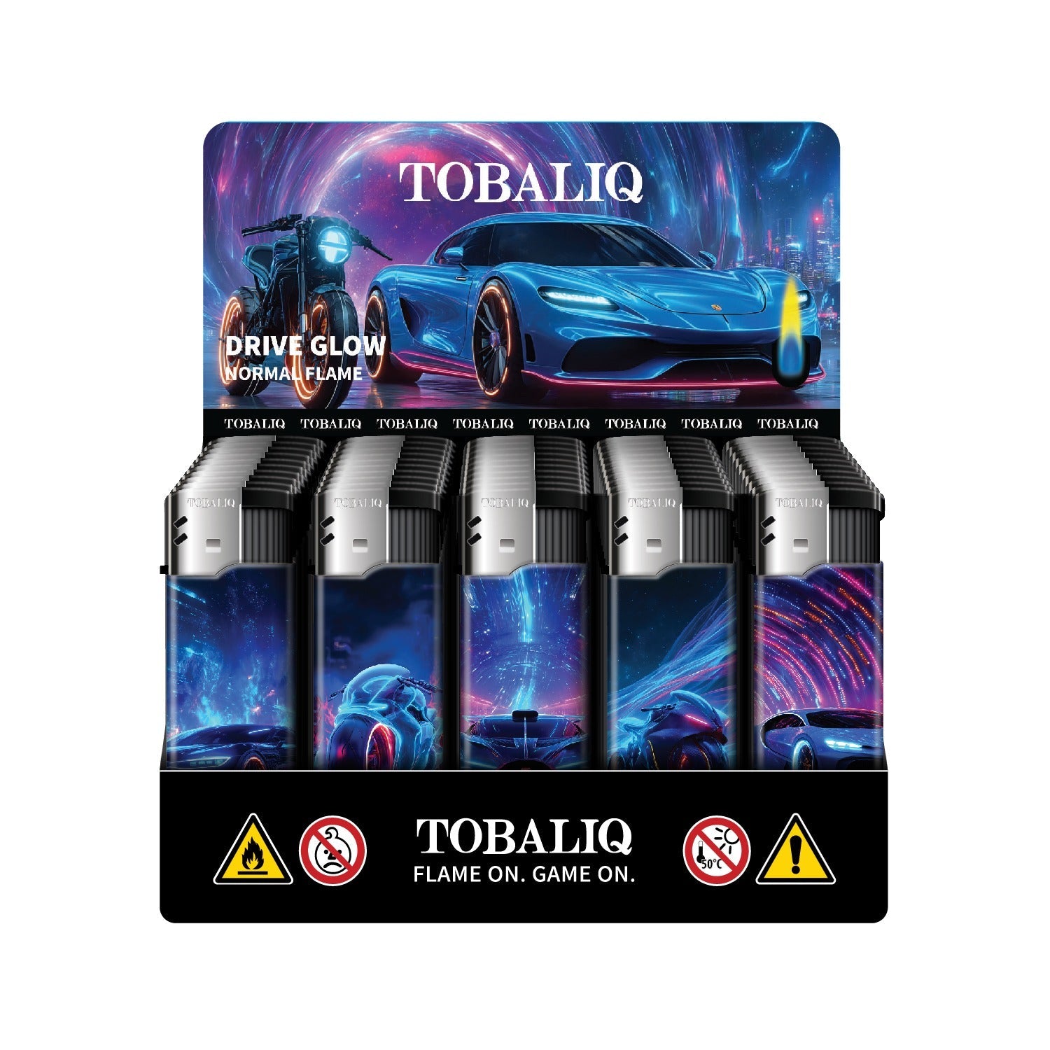 TOBALIQ Feuerzeug DRIVE GLOW Display