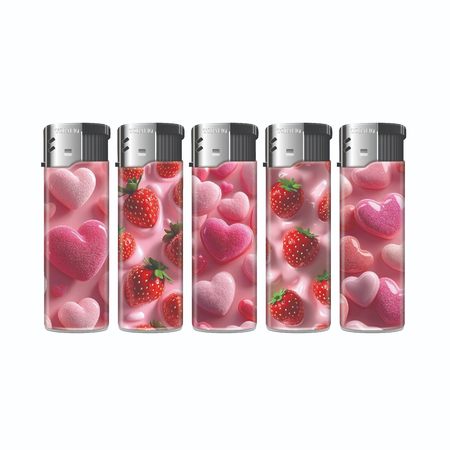 TOBALIQ Feuerzeug STRAWBERRY HEART Motive