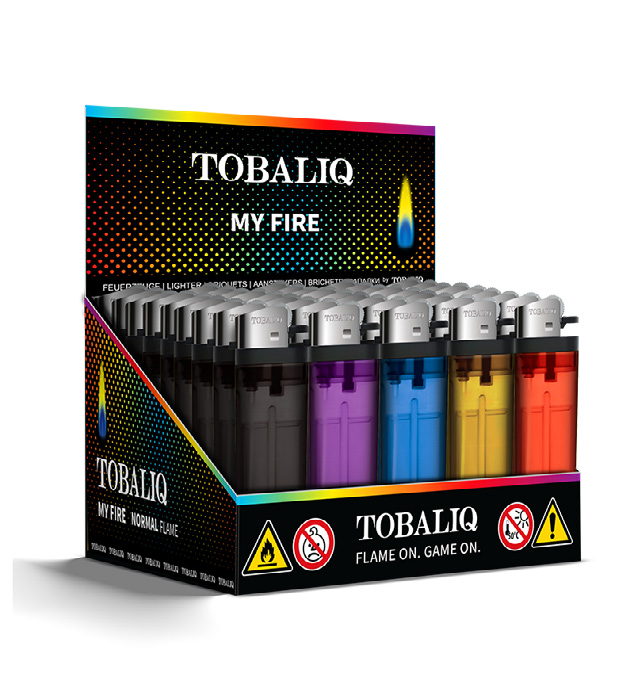 TOBALIQ Feuerzeug MY FIRE Display