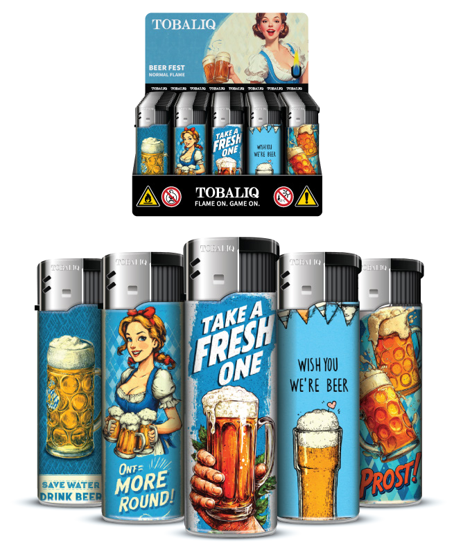 TOBALIQ Feuerzeug BEER FEST Display