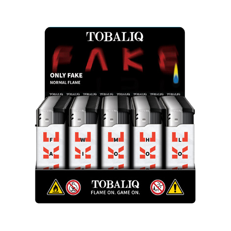 TOBALIQ Feuerzeug ONLY FAKE Display