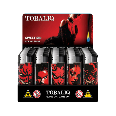 TOBALIQ Feuerzeug SWEET SIN Display