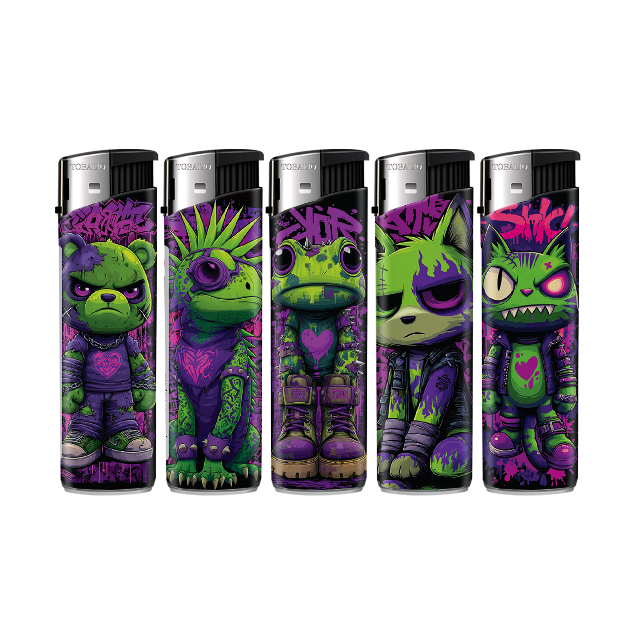 TOBALIQ Feuerzeug ANGRY PURPLE Detail