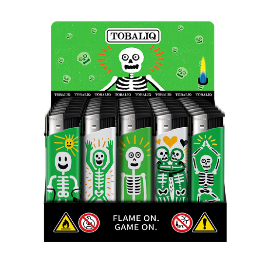 TOBALIQ Feuerzeug FUNNY BONES Display