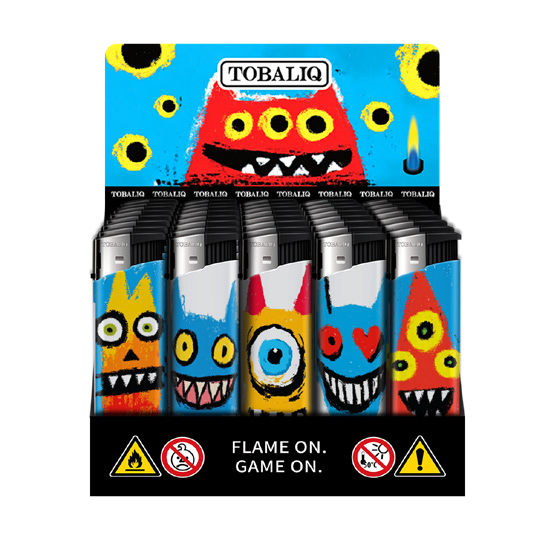 TOBALIQ Feuerzeug BABY MONSTER Display