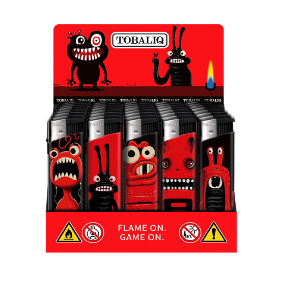 TOBALIQ Feuerzeug RED FREAK Display