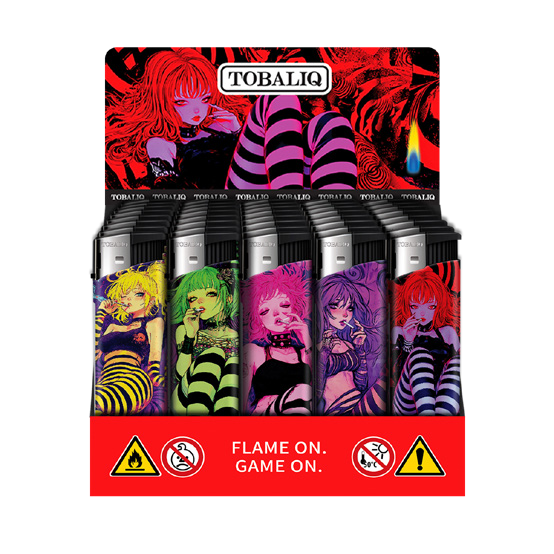 TOBALIQ Feuerzeug STRIPED SMOKE Display
