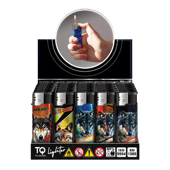 TOBALIQ Feuerzeug WOLVES PACK Display