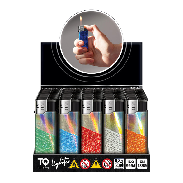 TOBALIQ Feuerzeug RAINBOW PATTERNS Display