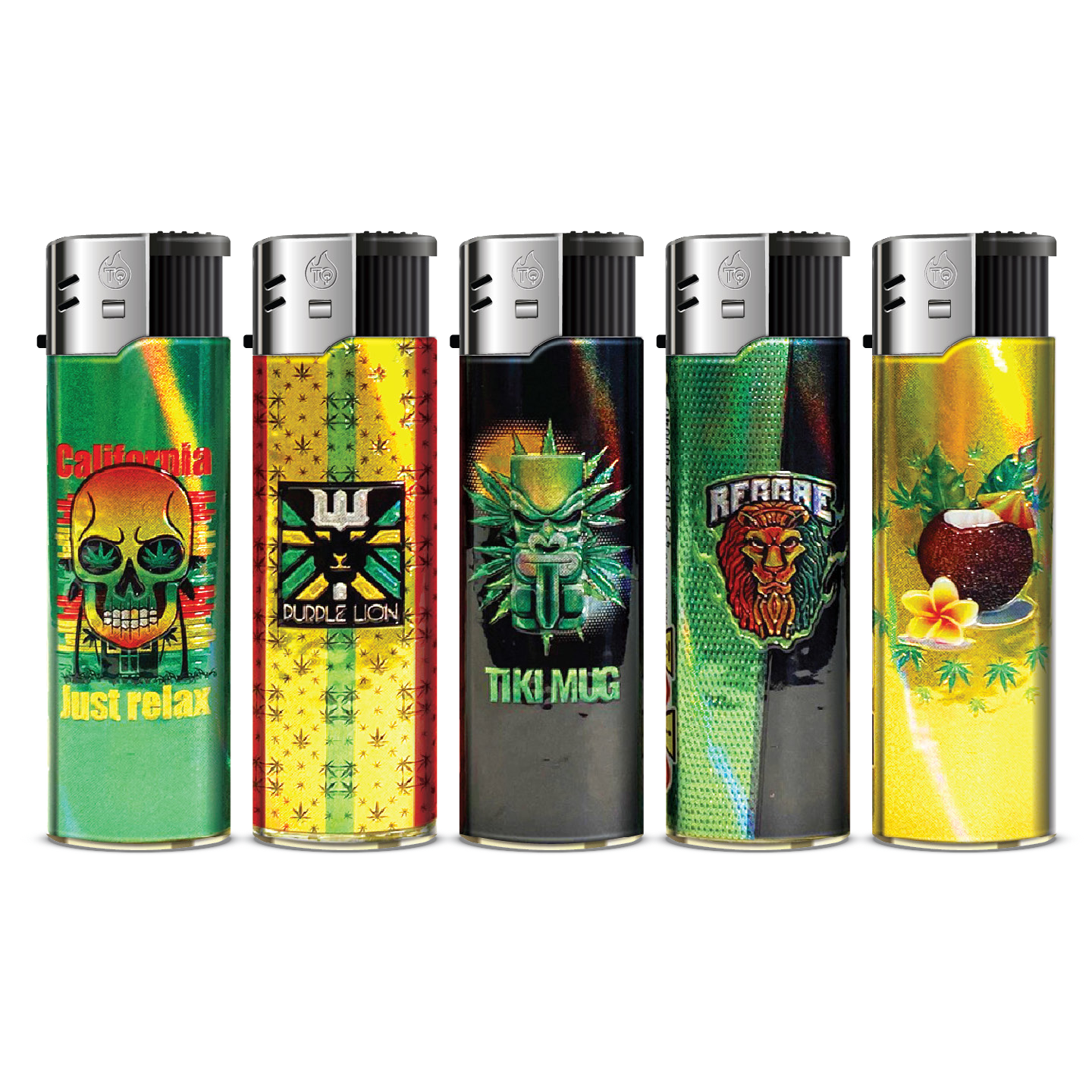 TOBALIQ Feuerzeug RASTA PARADISE Detail