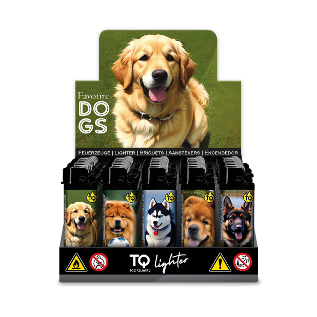 TOBALIQ Feuerzeug FAVORITE DOGS Display