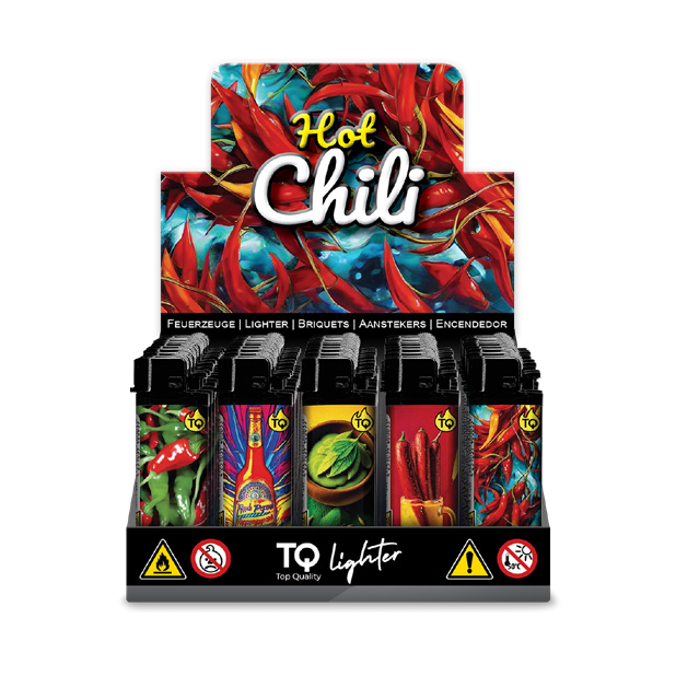 TOBALIQ Feuerzeug HOT CHILI Display