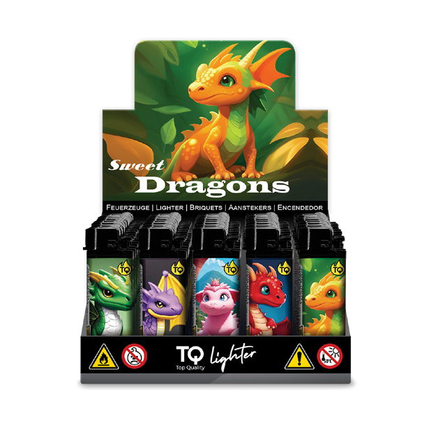 TOBALIQ Feuerzeug SWEET DRAGONS Display