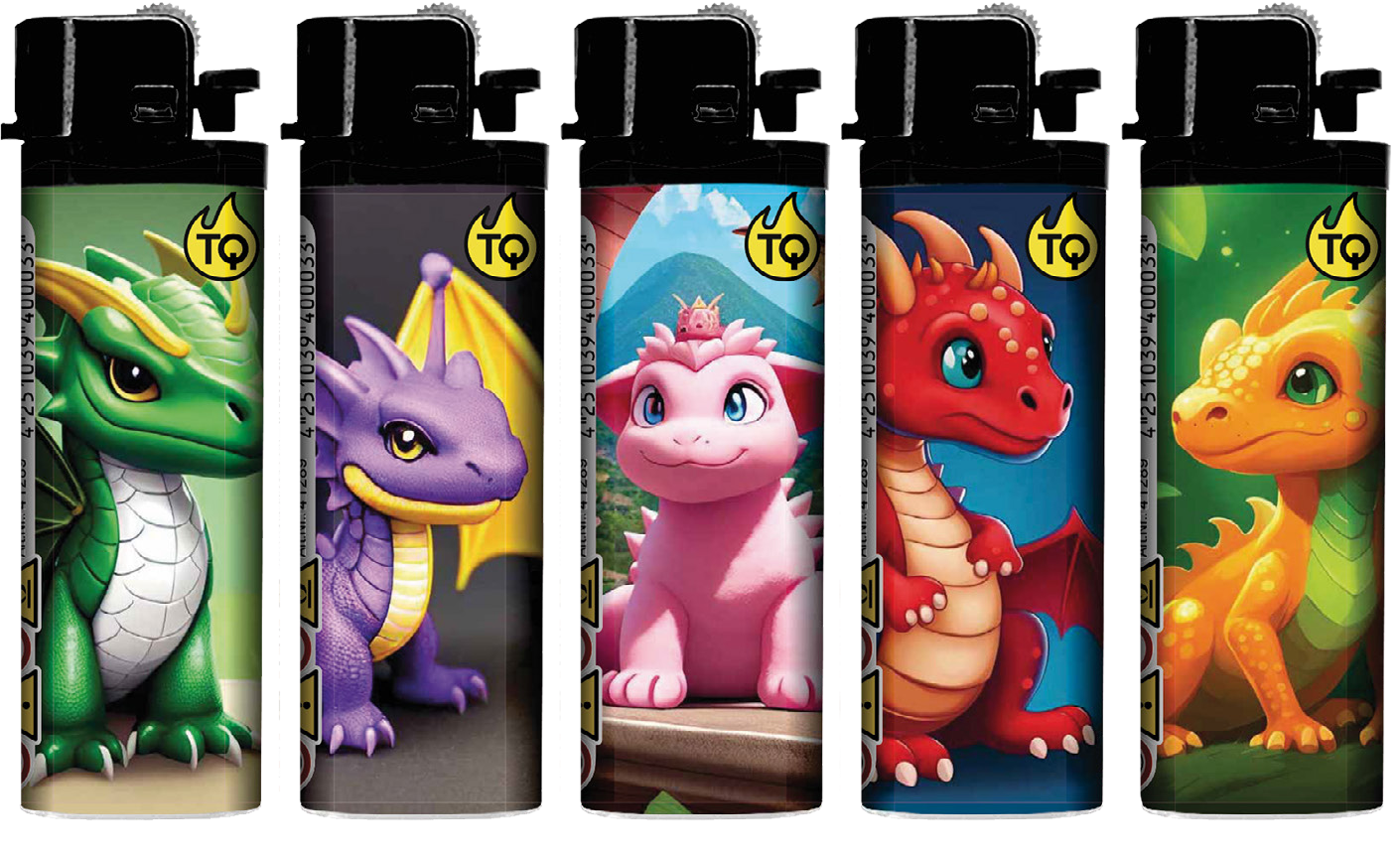 TOBALIQ Feuerzeug SWEET DRAGONS Detail