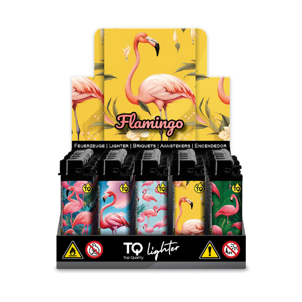 TOBALIQ Feuerzeug FLAMINGO Display