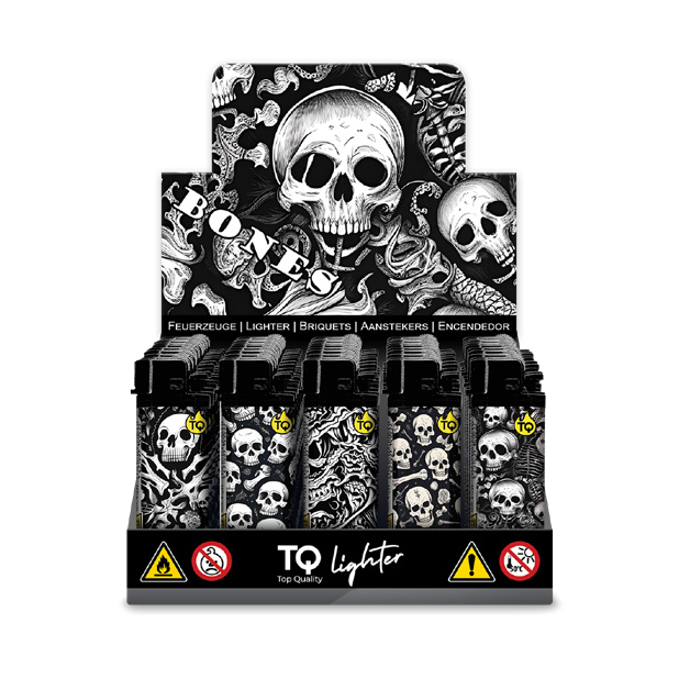 TOBALIQ Feuerzeug BONES Display
