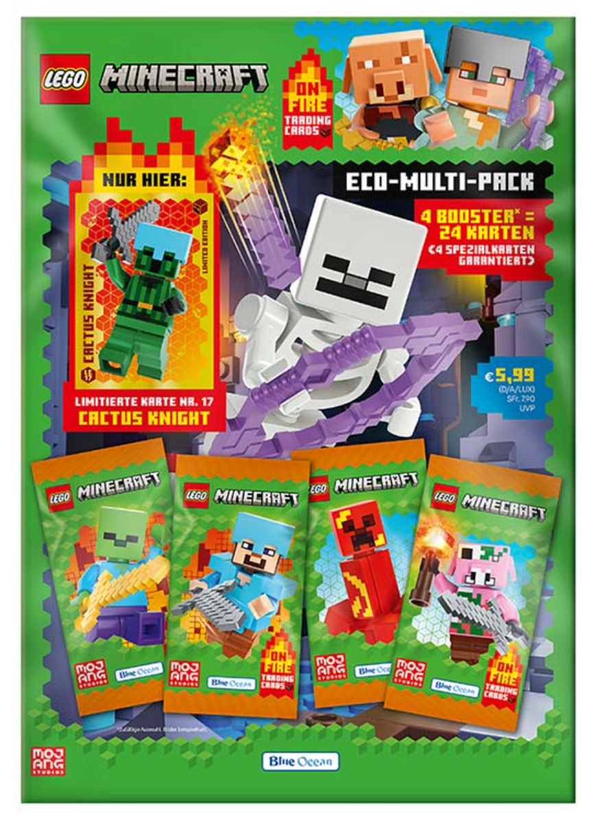 LEGO Minecraft Trading Cards Serie 3 On Fire Multipack