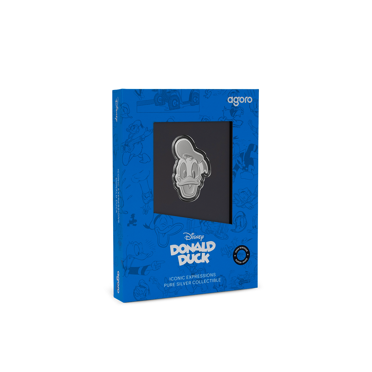 AGORO - Disney - Iconic Expressions - Donald Duck 1/2oz Silver