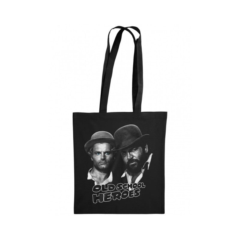 Baumwolltasche - Old School Heroes - (schwarz) - Bud Spencer®