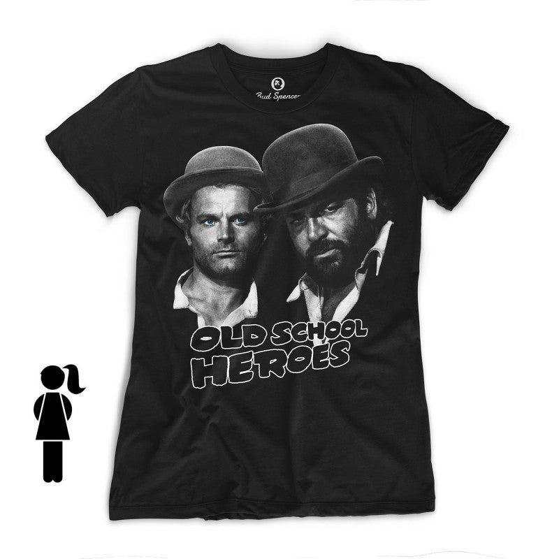 Old School Heroes - Girls T-Shirt (schwarz) - Bud Spencer®