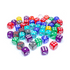 Chessex Bag of 50 Assorted Loose Translucent 16mm D6 Dice
