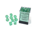 Chessex Borealis Light Green/Gold Luminary 12mm D6 Dice Block (36 Würfel)