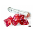 Chessex Borealis Passion/White Luminary Polyhedral 7-Dice Set (with bonus die)