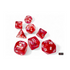 Chessex Borealis Passion/White Luminary Polyhedral 7-Dice Set (with bonus die)