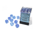 Chessex Borealis Sky Blue/White Luminary 12mm D6 Dice Block (36 Würfel)