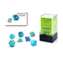 Chessex Festive Mini-hedral Waterlily/White 7-Dice Set