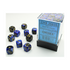 Chessex Gemini Black-Blue/Gold 12mm D6 Dice Block (36 Würfel)