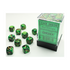 Chessex Gemini Black-Green/Gold 12mm D6 Dice Block (36 Würfel)