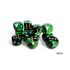 Chessex Gemini Black-Green/Gold 16mm D6 Dice Block (12 Würfel)