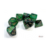 Chessex Gemini Black-Green/Gold Polyhedral 7-Dice Set