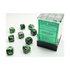 Chessex Gemini Black-Grey/Green 12mm D6 Dice Block (36 Würfel)