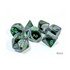 Chessex Gemini Black-Grey/Green Polyhedral 7-Dice Set
