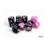 Chessex Gemini Black-Pink/White 16mm D6 Dice Block (12 Würfel)