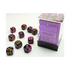 Chessex Gemini Black-Purple/Gold 12mm D6 Dice Block (36 Würfel)