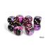 Chessex Gemini Black-Purple/Gold 16mm D6 Dice Block (12 Würfel)