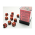 Chessex Gemini Black-Red/Gold 12mm D6 Dice Block (36 Würfel)