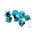 Chessex Gemini Black-Shell/White Polyhedral 7-Dice Set
