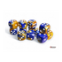 Chessex Gemini Blue-Gold/White 16mm D6 Dice Block (12 Würfel)