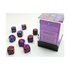 Chessex Gemini Blue-Purple/Gold 12mm D6 Dice Block (36 Würfel)