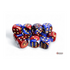 Chessex Gemini Blue-Red/Gold 16mm D6 Dice Block (12 Würfel)
