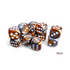 Chessex Gemini Copper-Steel/White 16mm D6 Dice Block (12 Würfel)