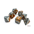 Chessex Gemini Copper-Steel/White Polyhedral 7-Dice Set
