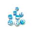 Chessex Gemini Pearl Turquoise-White/Blue Luminary 12mm D6 Dice Block (36 Würfel)